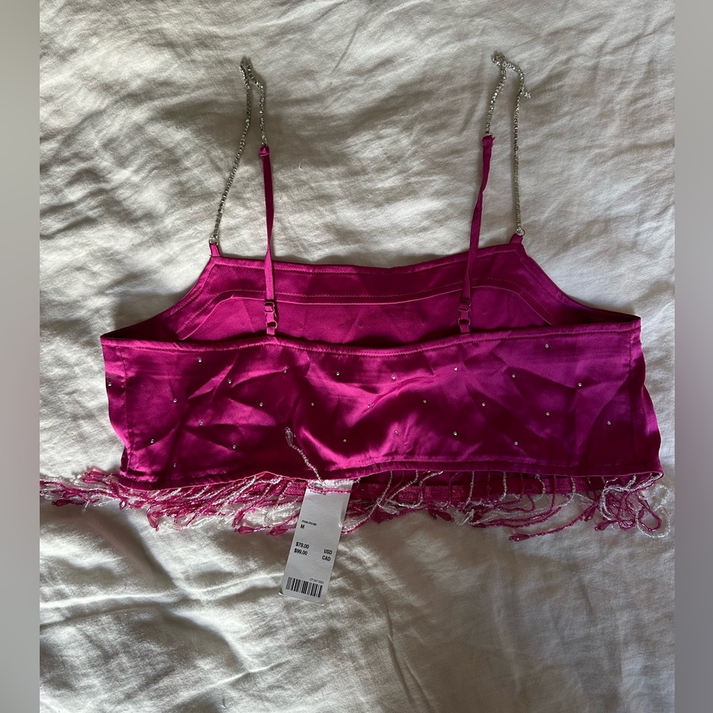 NWT Rhinestone Strap Top - Picture 2 of 2